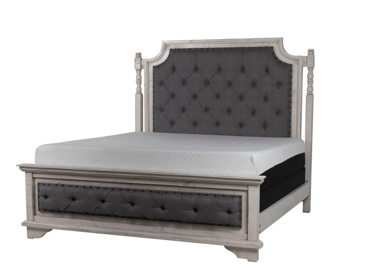 Charles-Nero White 6 PIECE QUEEN BEDROOM SET by Mollai Collections | Bel Furniture