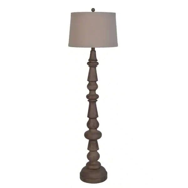 61- inches Dark Brown Wood Floor Lamp - BEL Furniture