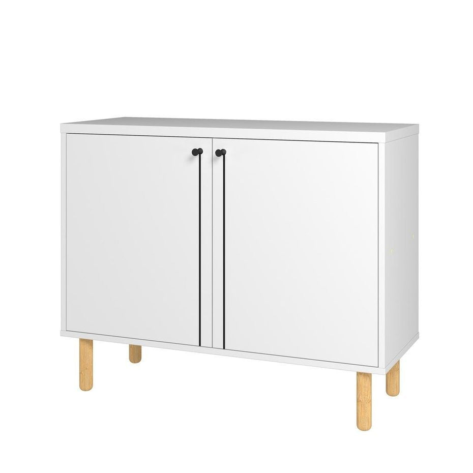 Iko Modern Sideboard Double Door Cabinet - White