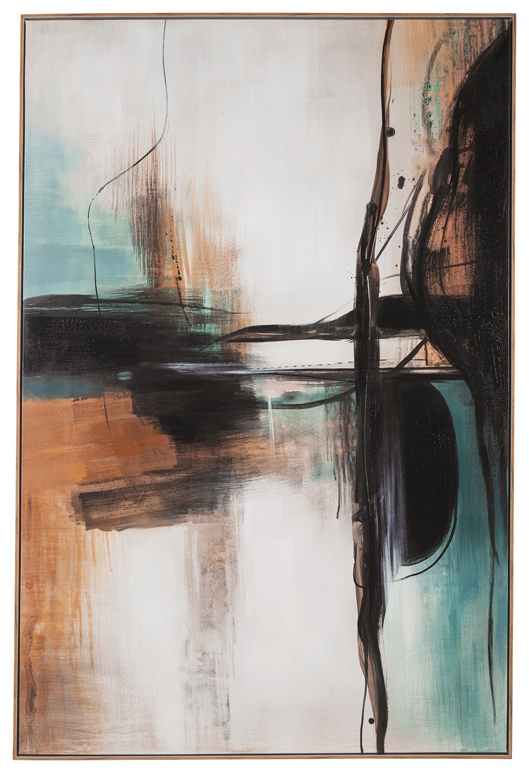 Brunonia - Teal / Orange / Black - Wall Art by Signature Design by Ashley® | Bel Furniture