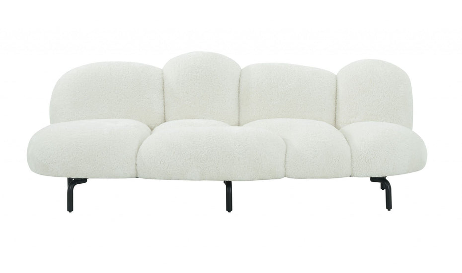 Sherpa Bubble Cushion Sofa - White