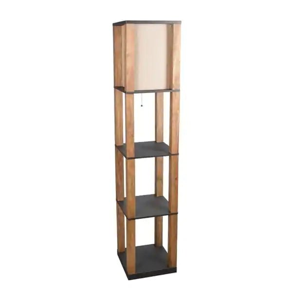 68- inch Wooden Shelf Floor Lamp - BEL Furniture