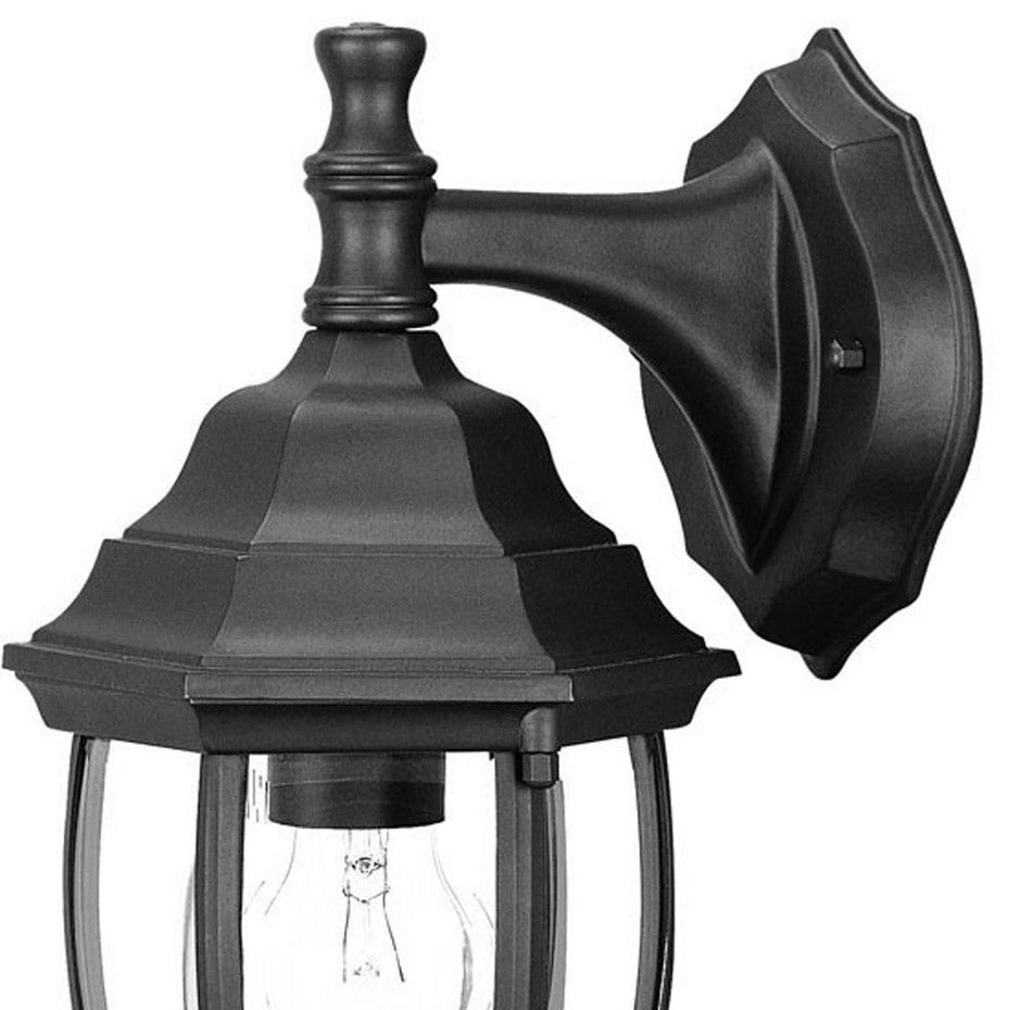 Hanging Globe Lantern Wall Light - Matte Black