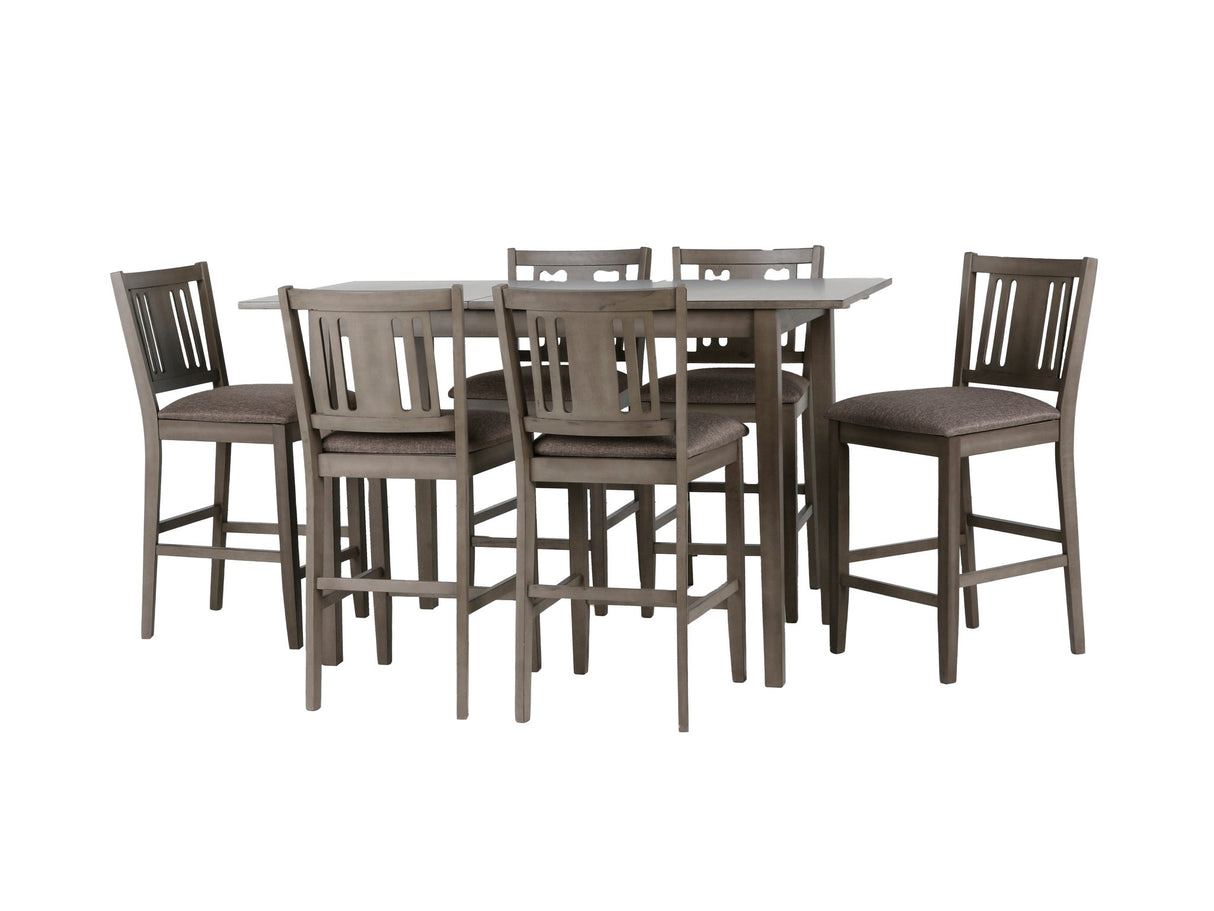 7 Pice Counter Height Dining Set by Mollai Collections | Bel Furniture