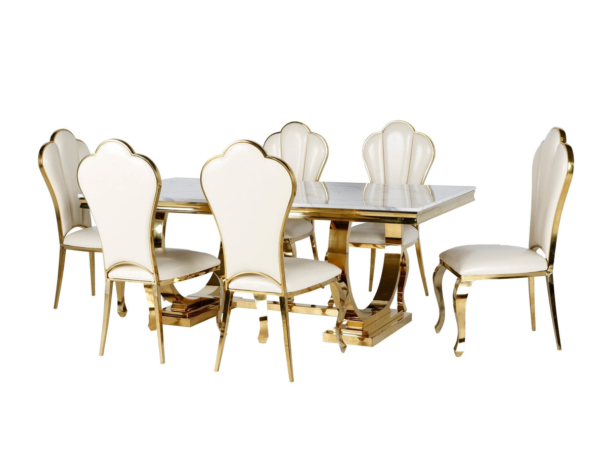 7 PIECE DINING ROOM SET by Mollai Collections | Bel Furniture