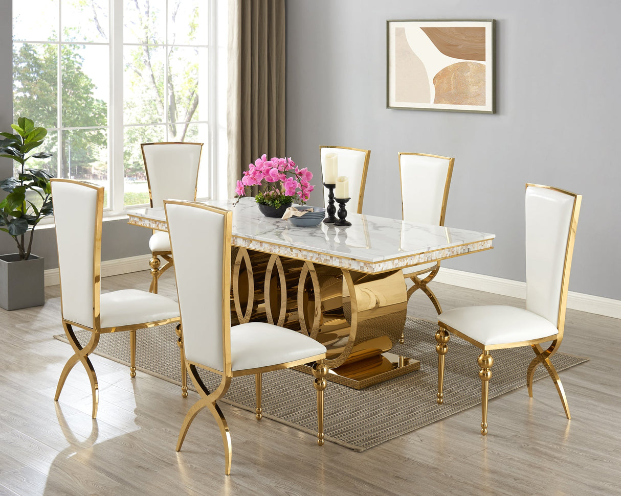 7 PIECE DINING ROOM SET by Mollai Collections | Bel Furniture