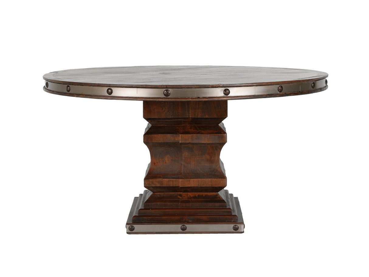 HACIENDA 7 PIECE ROUND DINING ROOM SET by Mollai Collections | Bel Furniture