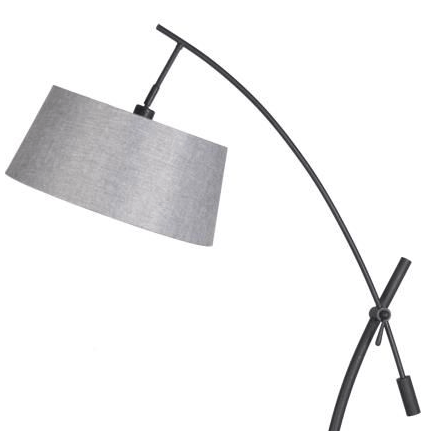 79.5- inch Black Metal Floor Lamp - BEL Furniture