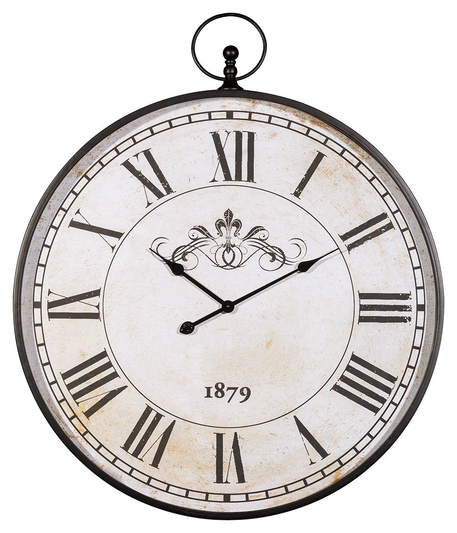 Augustina - Antique Black - Wall Clock by Signature Design by Ashley® | Bel Furniture