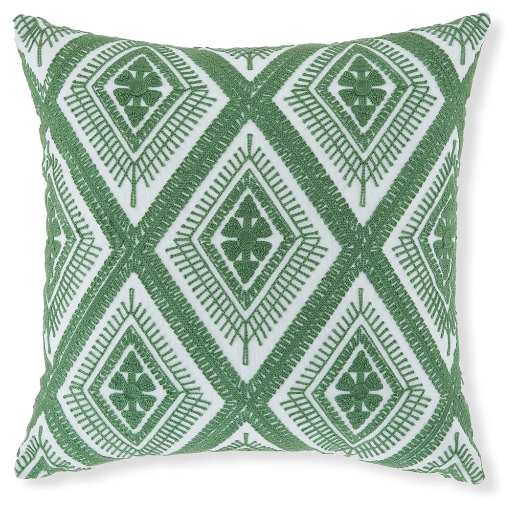 Bellvale - Green / White - Pillow (Set of 4) by Signature Design by Ashley® | Bel Furniture