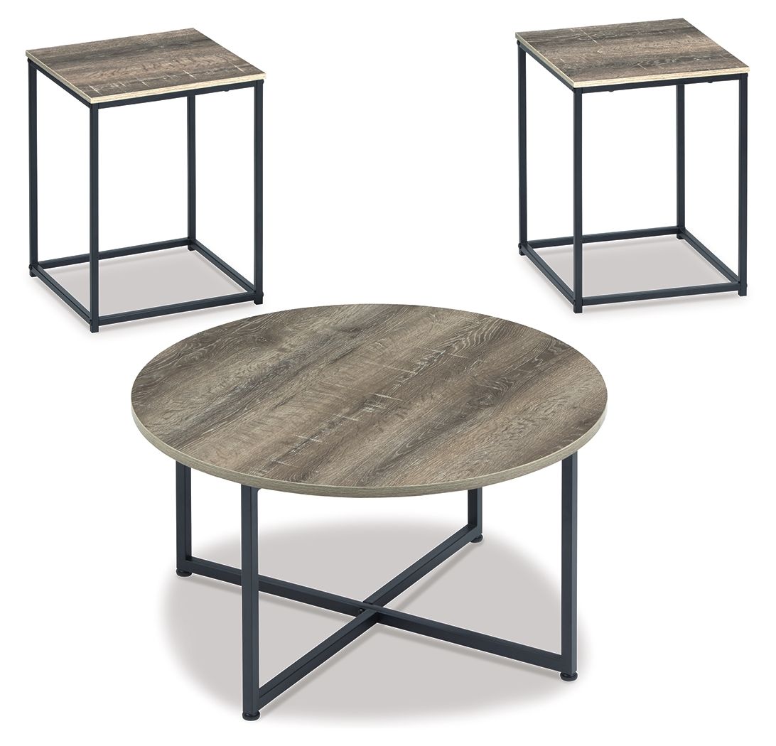 Wadeworth - Brown / Beige - Occasional Table Set (Set of 3) by Signature Design by Ashley® | Bel Furniture
