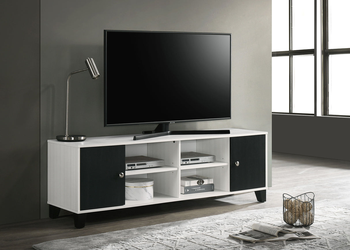 Akerson - TV Stand - White by Crown Mark | Bel Furniture