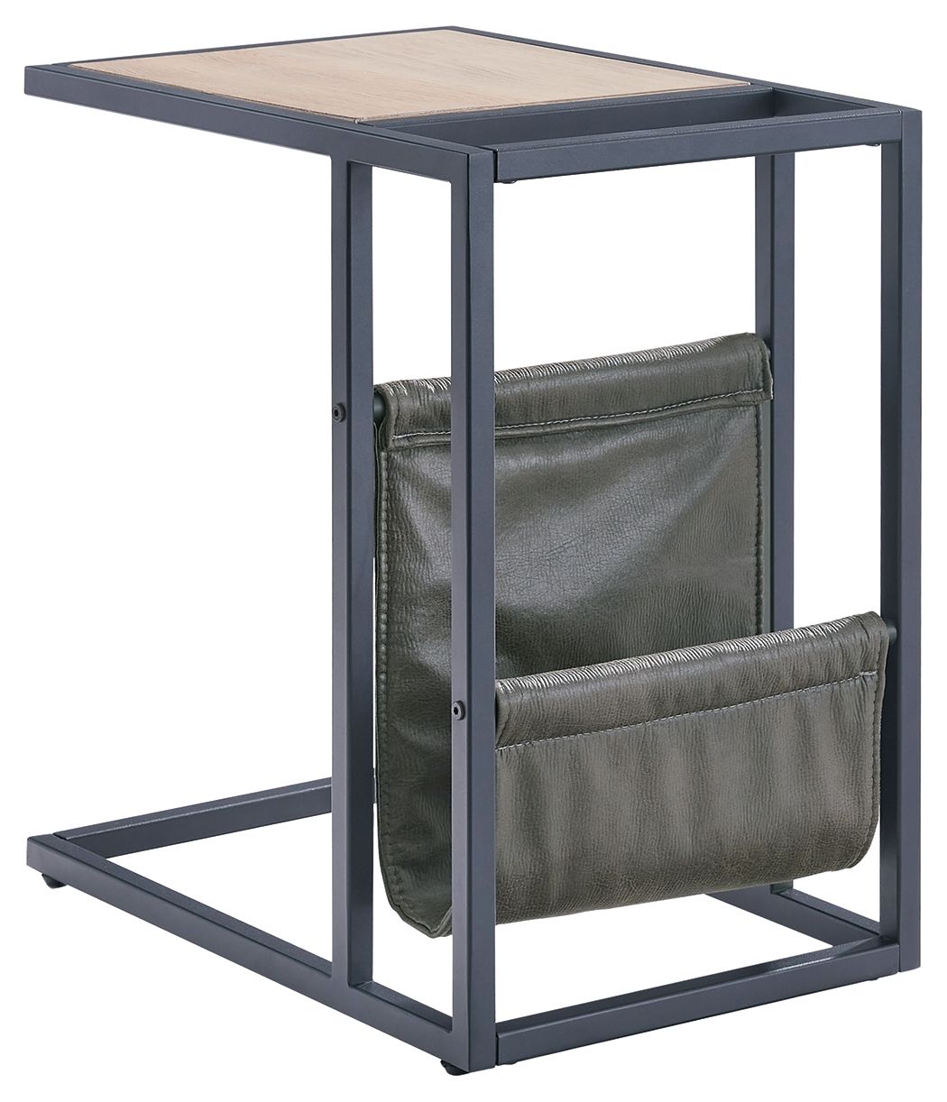 Freslowe - Light Brown / Black - Chair Side End Table with Magazine Basket by Signature Design by Ashley® | Bel Furniture