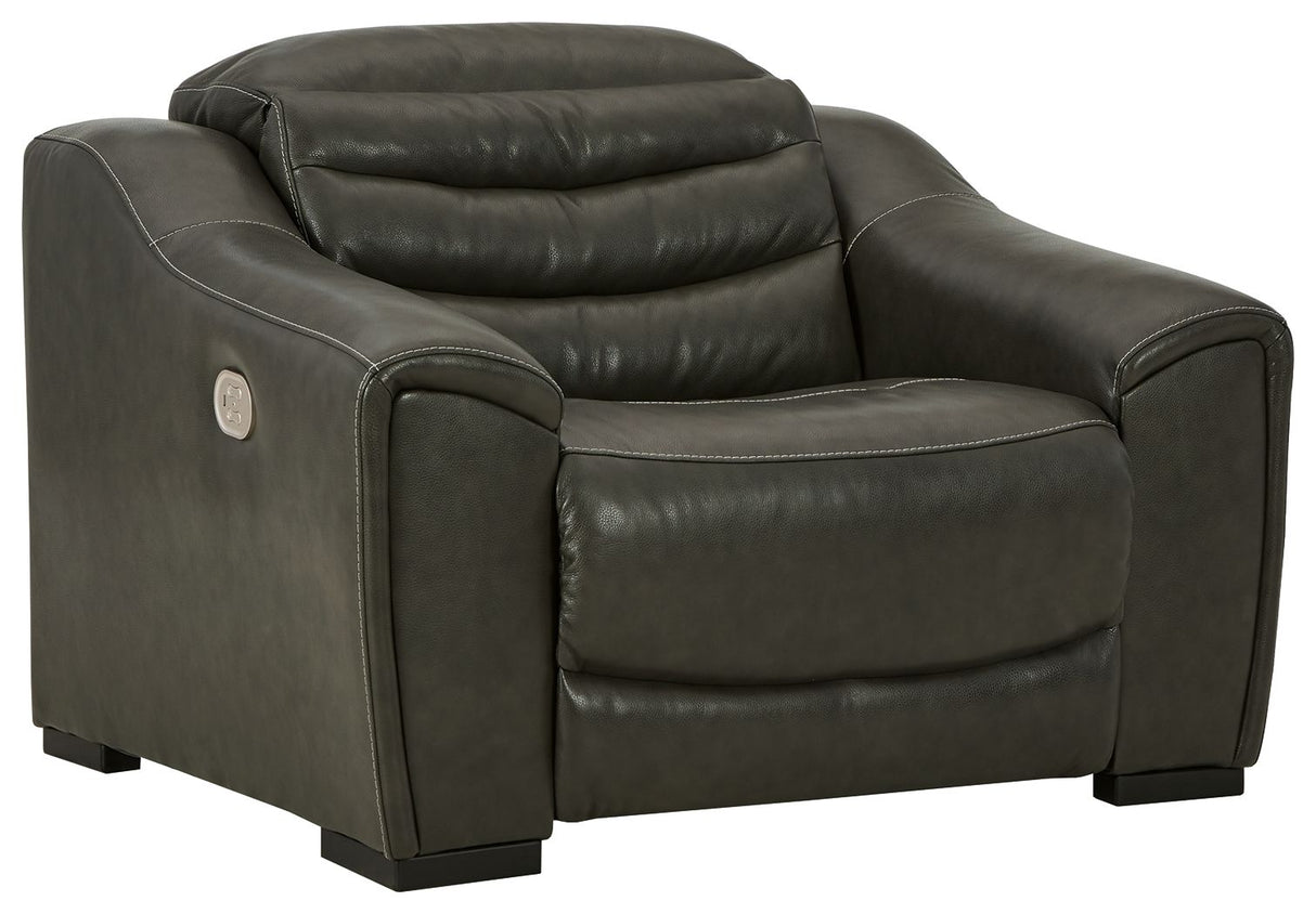 Center Line - Power Recliner Dark Gray by Signature Design by Ashley® | Bel Furniture