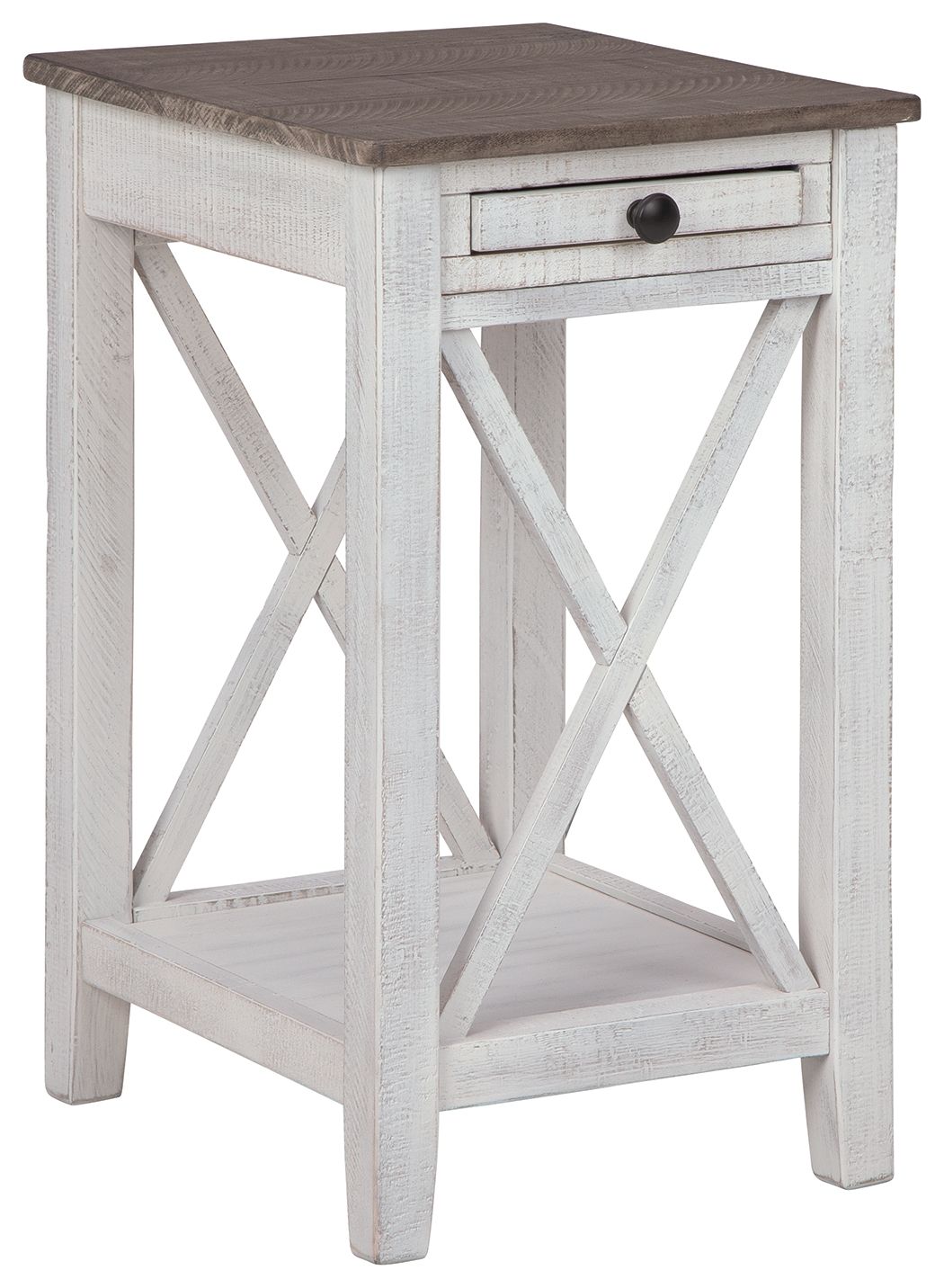 Adalane - White / Gray - Accent Table by Signature Design by Ashley® | Bel Furniture