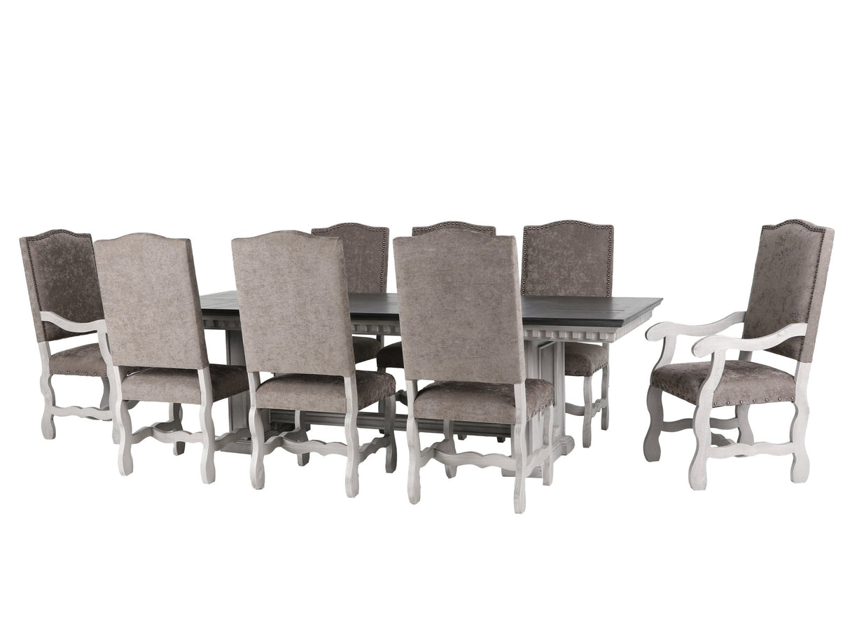 ALAMO 9 PIECE DINING ROOM SET by Mollai Collections | Bel Furniture