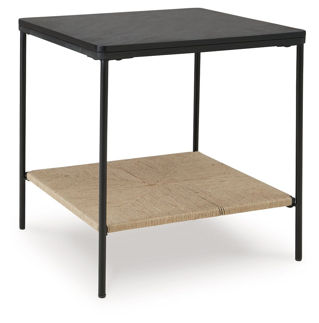Minrich - Black / Natural - Accent Table by Signature Design by Ashley® | Bel Furniture