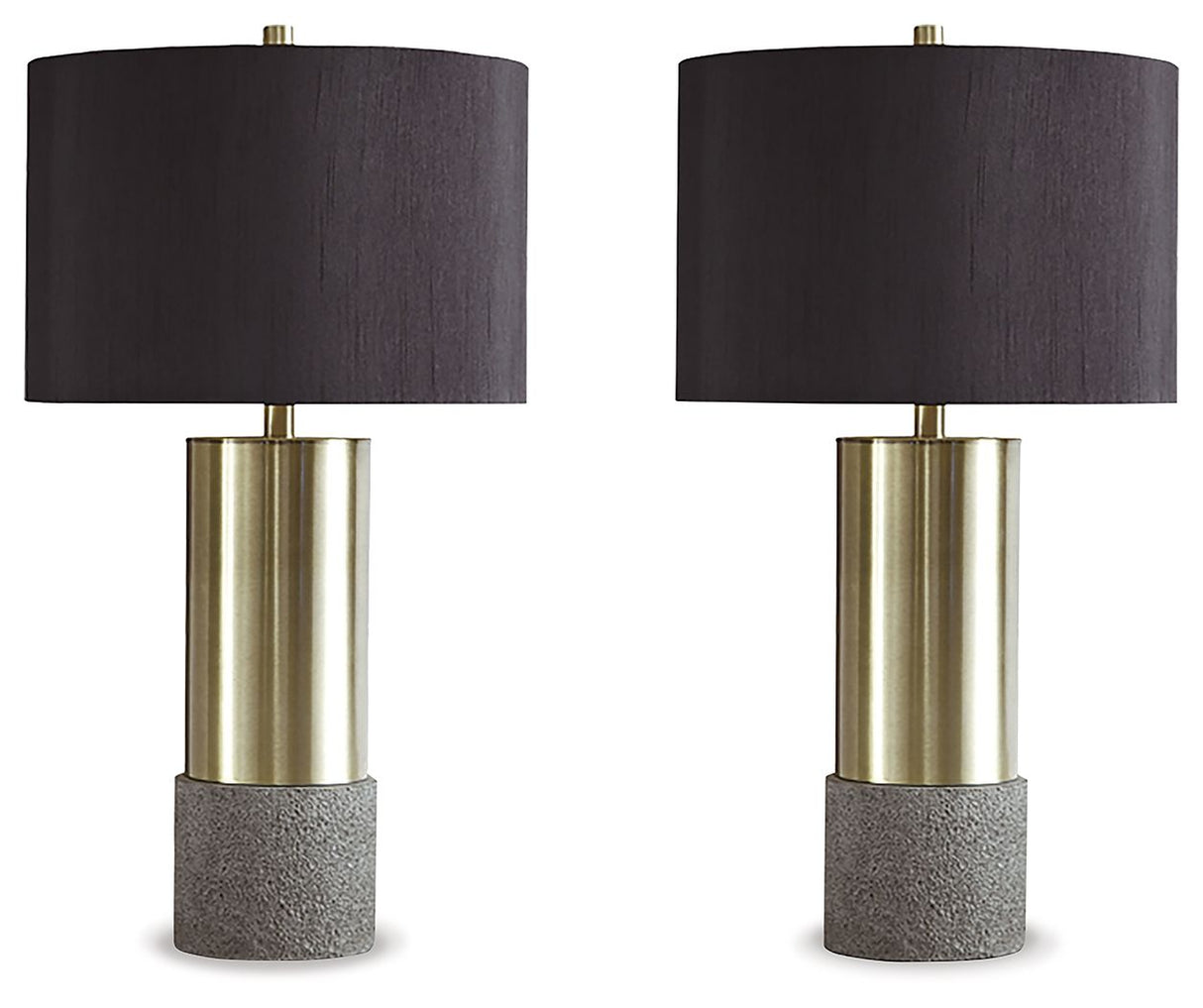 Jacek - Metal Table Lamp Dark Gray 2 Pieces by Signature Design by Ashley® | Bel Furniture