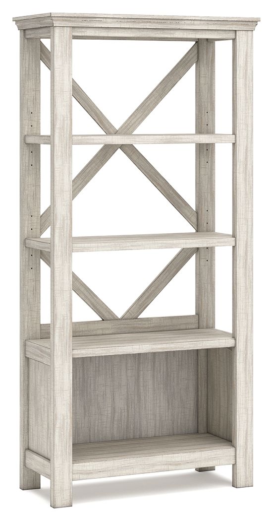 Carynhurst - Whitewash - Large Bookcase by Signature Design by Ashley® | Bel Furniture