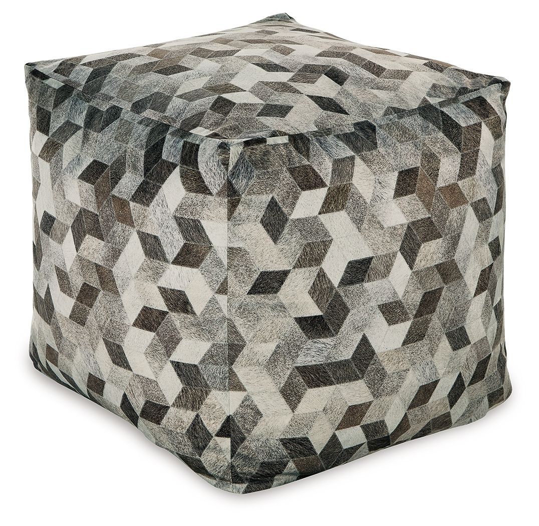 Albermarle - Gray / Brown - Pouf by Signature Design by Ashley® | Bel Furniture