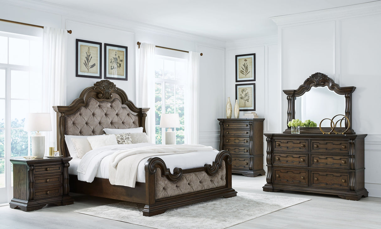 Maylee - Upholstered Bedroom Set Dark Brown by Signature Design by Ashley® | Bel Furniture