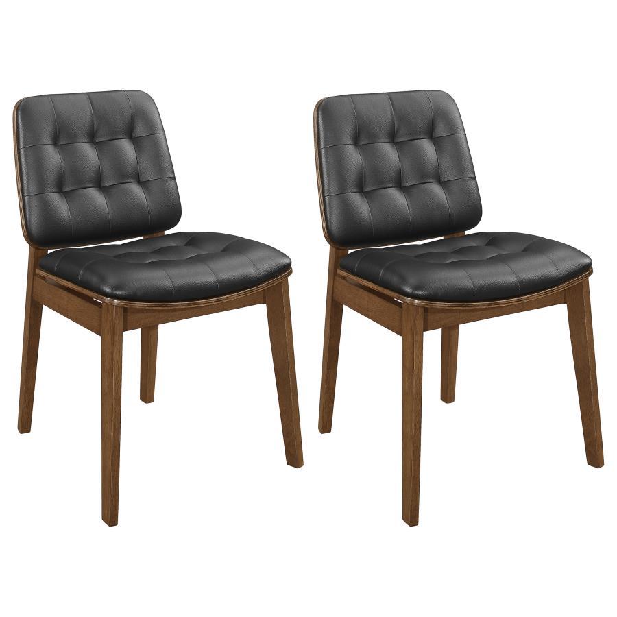 Redbridge - Upholstered Dining Side Chair (Set of 2) - Walnut by CoasterEssence | Bel Furniture