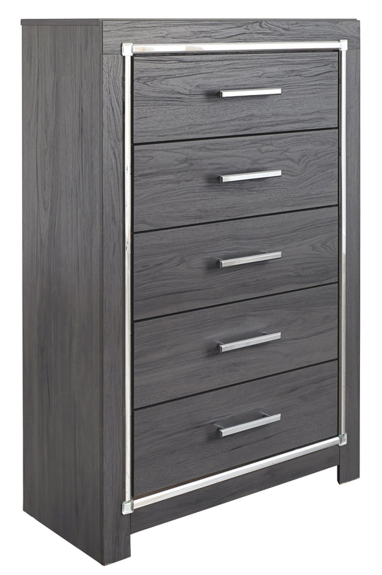 Lodanna - Gray - Five Drawer Chest by Signature Design by Ashley® | Bel Furniture