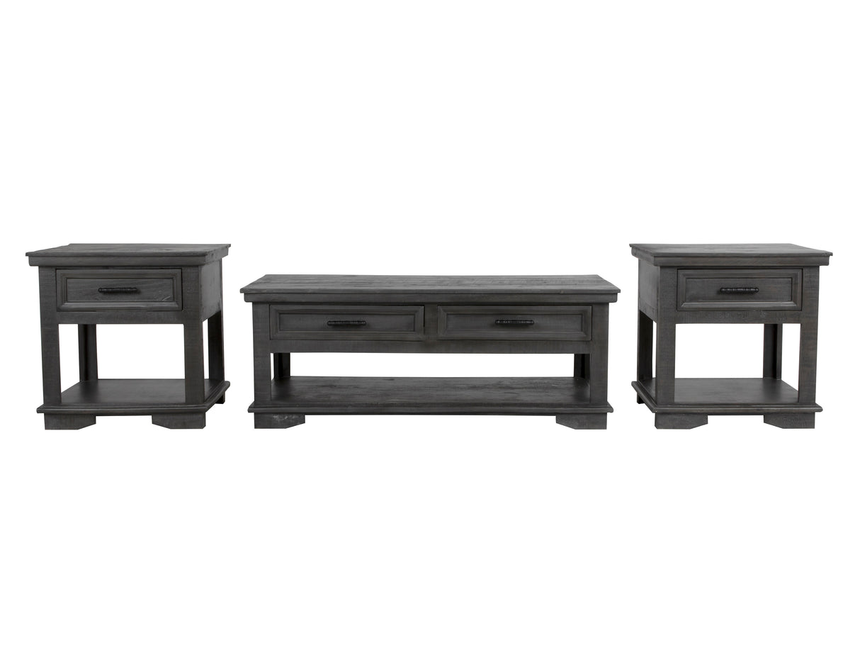 CHARLES-GREY 3 PIECE COFFEE TABLE SET by Mollai Collections | Bel Furniture