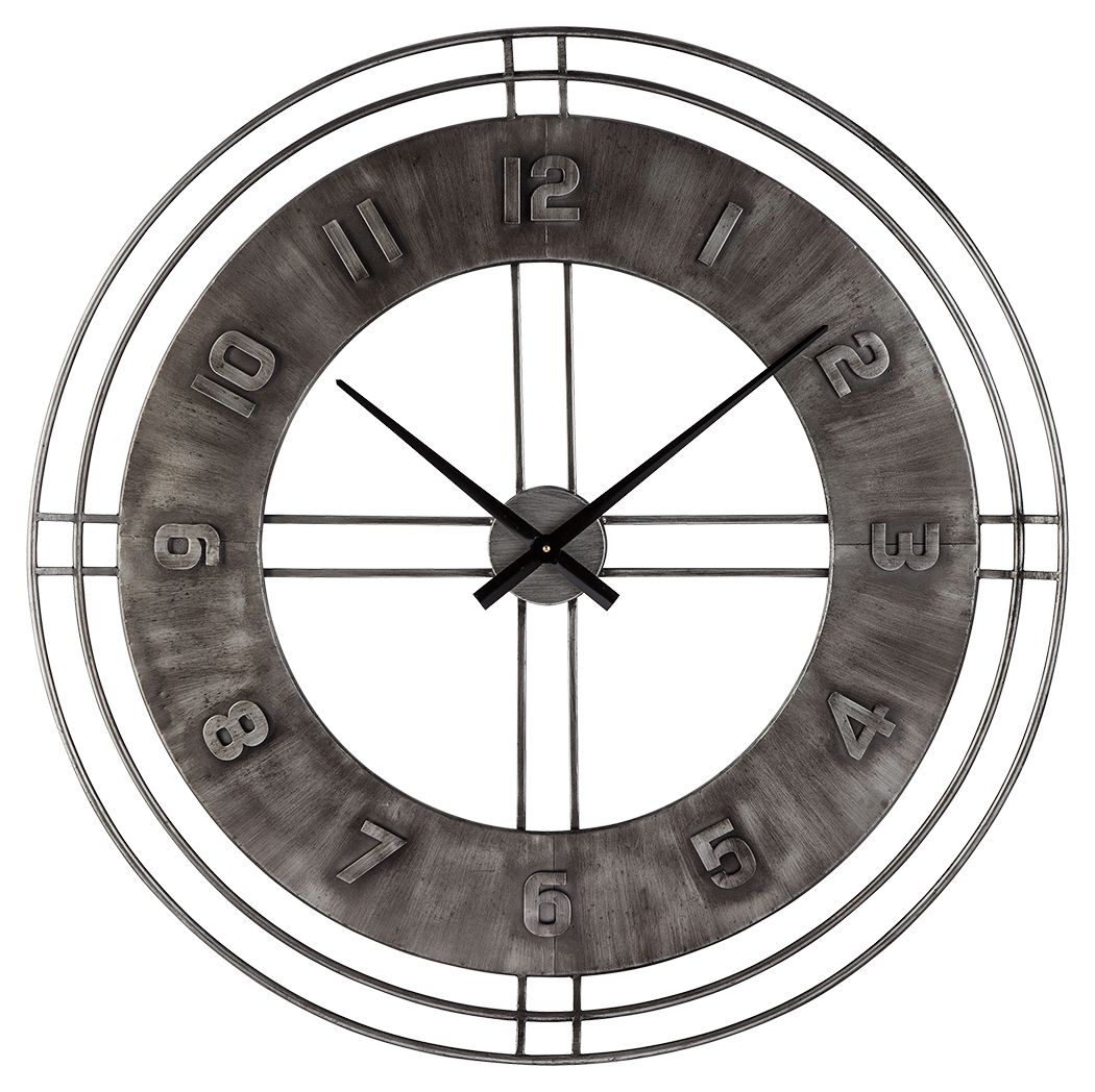 Ana Sofia - Antique Gray - Wall Clock by Signature Design by Ashley® | Bel Furniture
