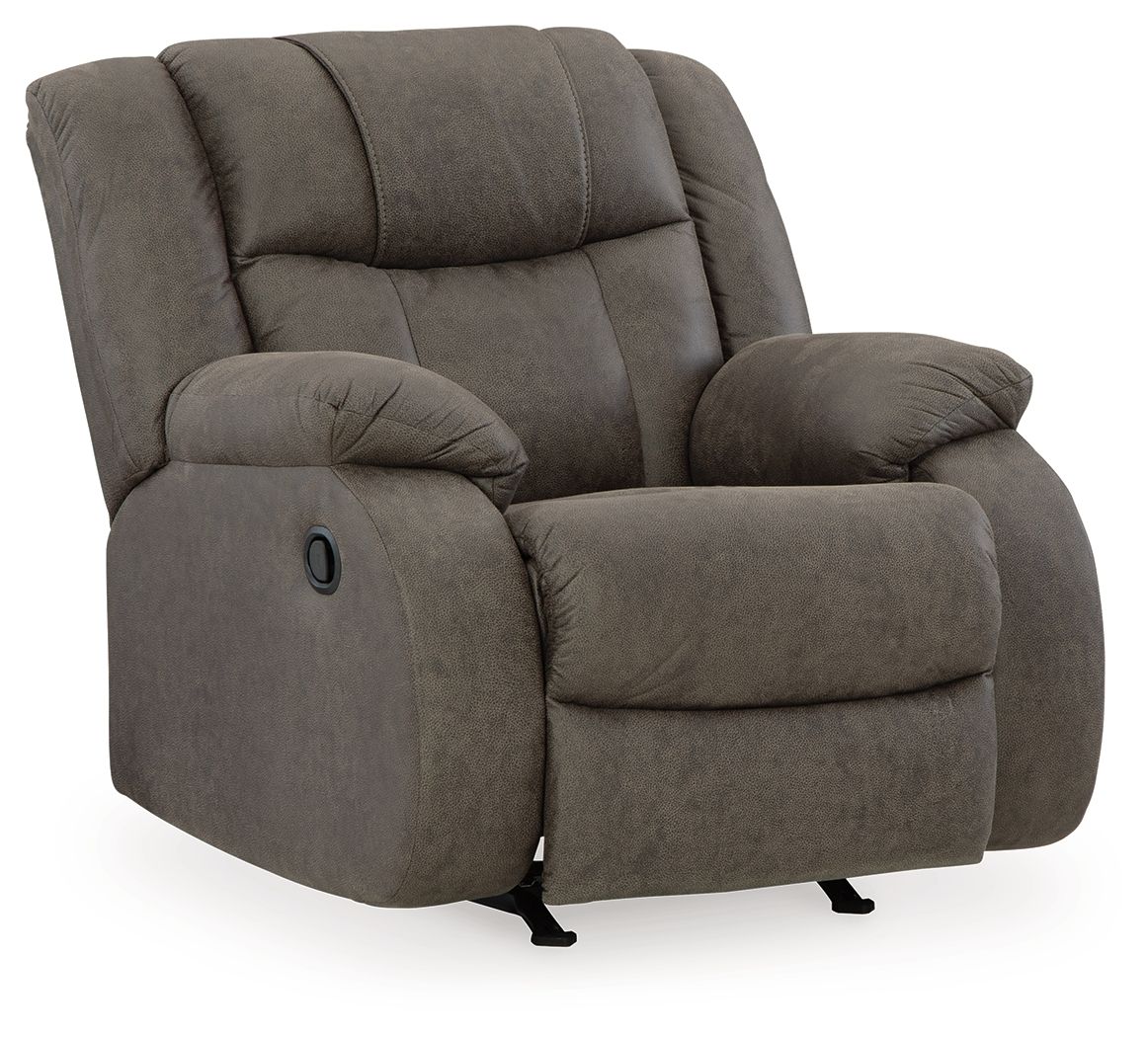 First Base - Gunmetal - Rocker Recliner by Signature Design by Ashley® | Bel Furniture