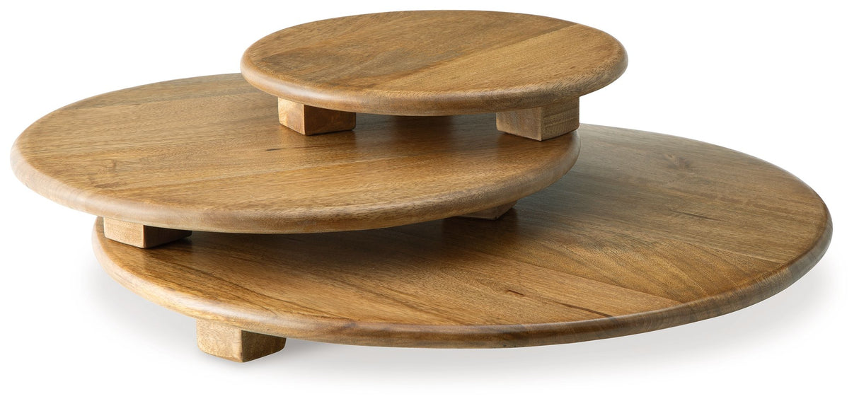 Kaidler - Brown - Tray Set (Set of 3) by Signature Design by Ashley® | Bel Furniture