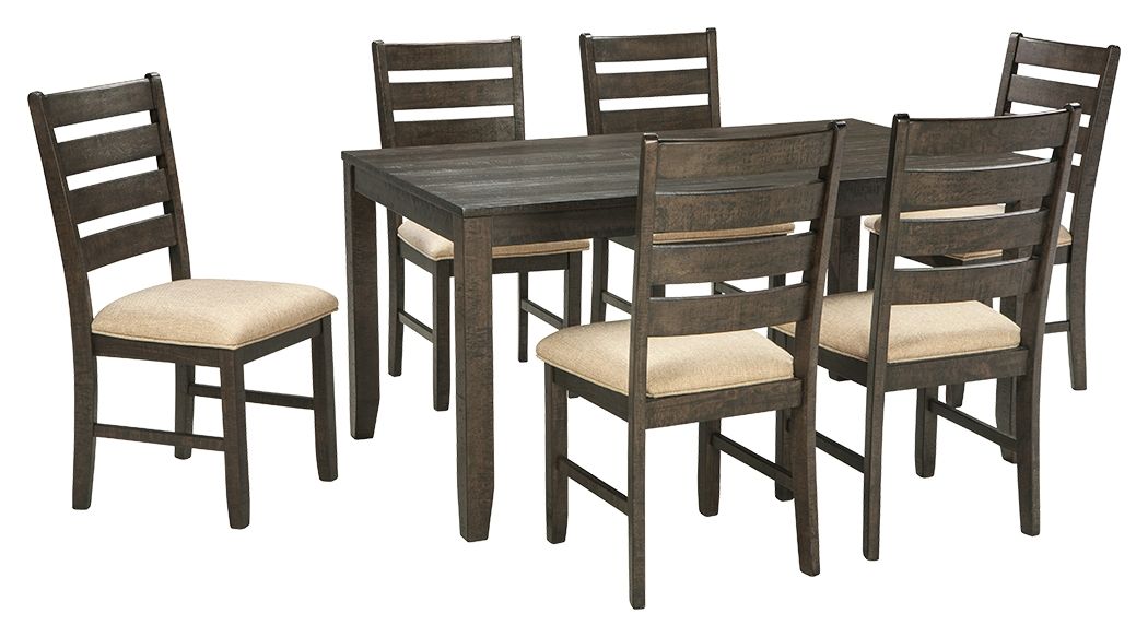 Rokane - Brown - Dining Room Table Set (Set of 7) by Signature Design by Ashley® | Bel Furniture