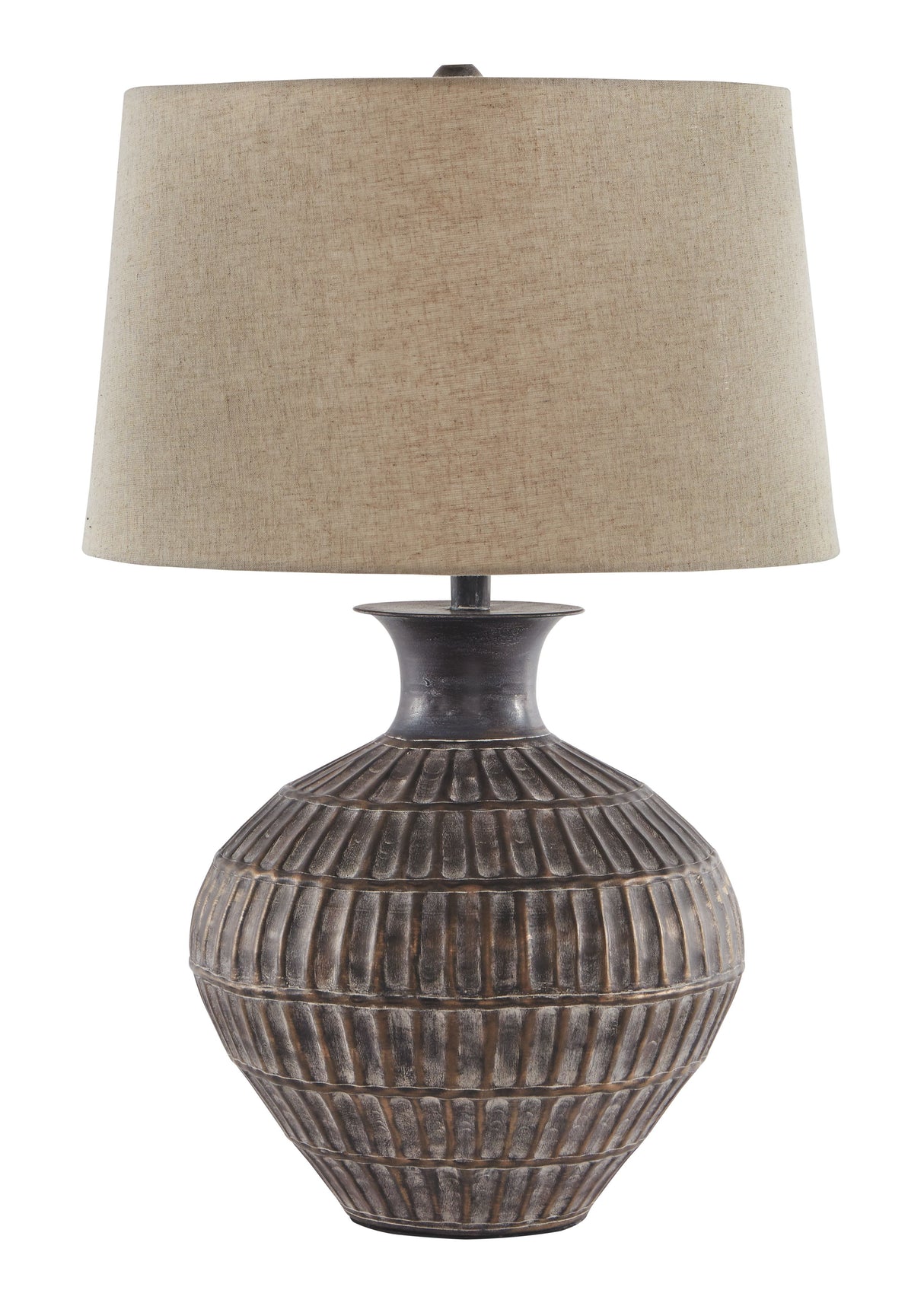 Magan - Antique Bronze Finish - Metal Table Lamp by Signature Design by Ashley® | Bel Furniture