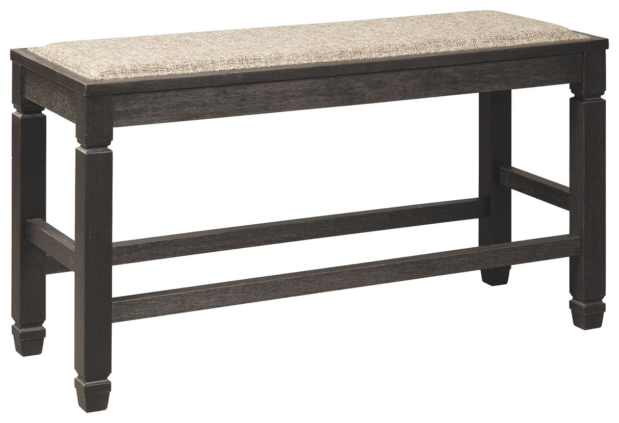 Tyler Creek - Antique Black - DBL Counter UPH Bench by Signature Design by Ashley® | Bel Furniture