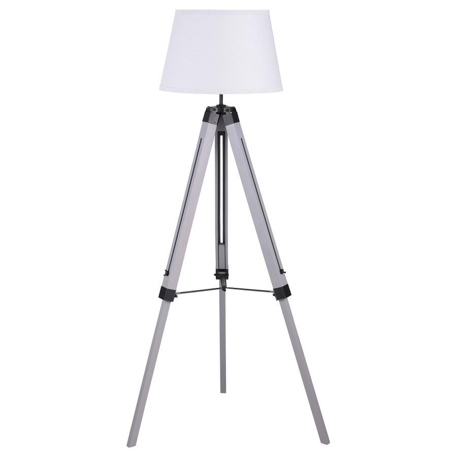 Dayton - Empire Shade Metal Tripod Floor Lamp - Gray by Coaster Fine Furniture | Bel Furniture