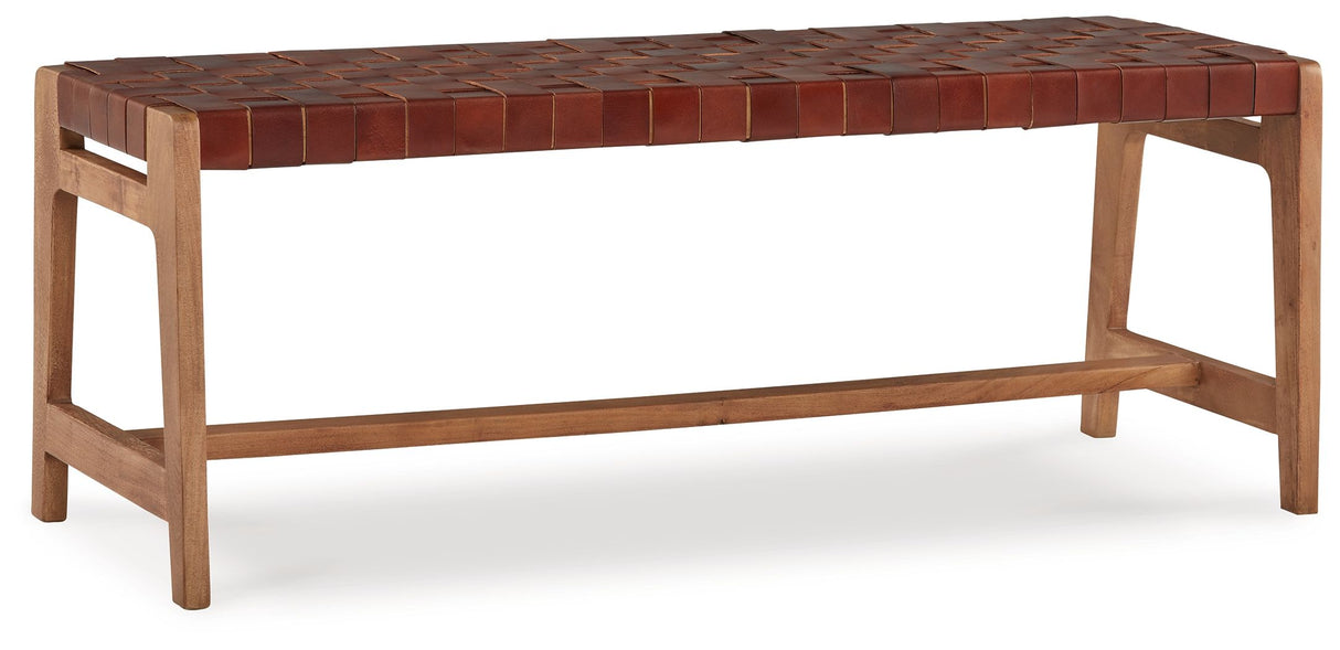 Lemmund - Natural / Brown - Accent Bench by Signature Design by Ashley® | Bel Furniture