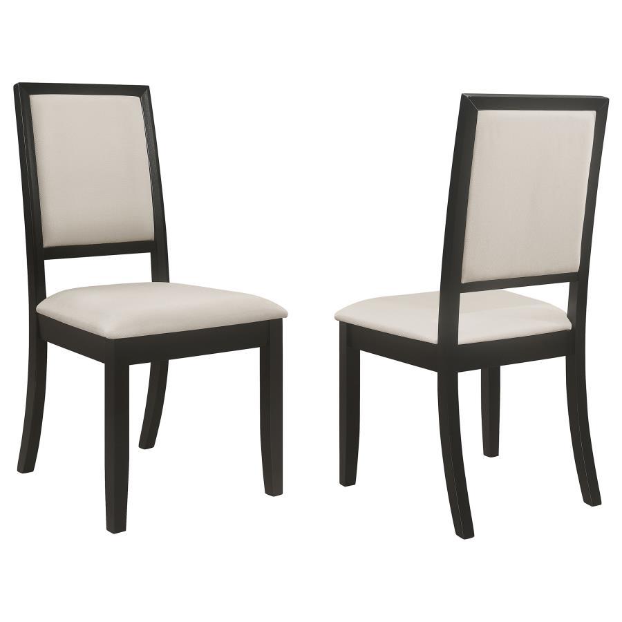 Louise - Upholstered Wood Dining Side Chairs (Set of 2) - Black by CoasterEveryday | Bel Furniture