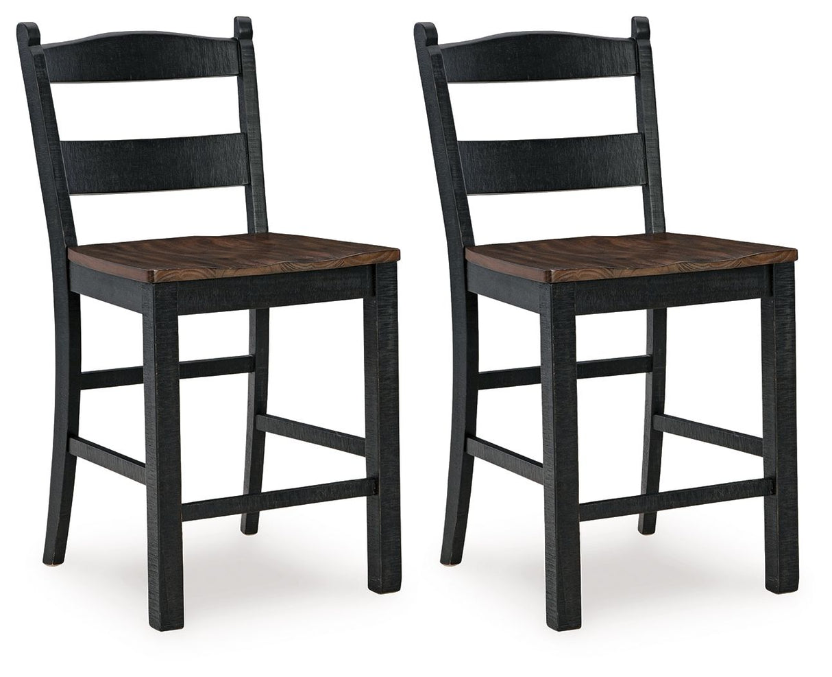 Valebeck - Black / Brown - Barstool (Set of 2) by Signature Design by Ashley® | Bel Furniture