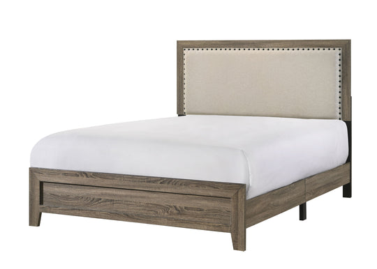 Millie - Upholstery Bed One Box Dark Gray by Crown Mark | Bel Furniture