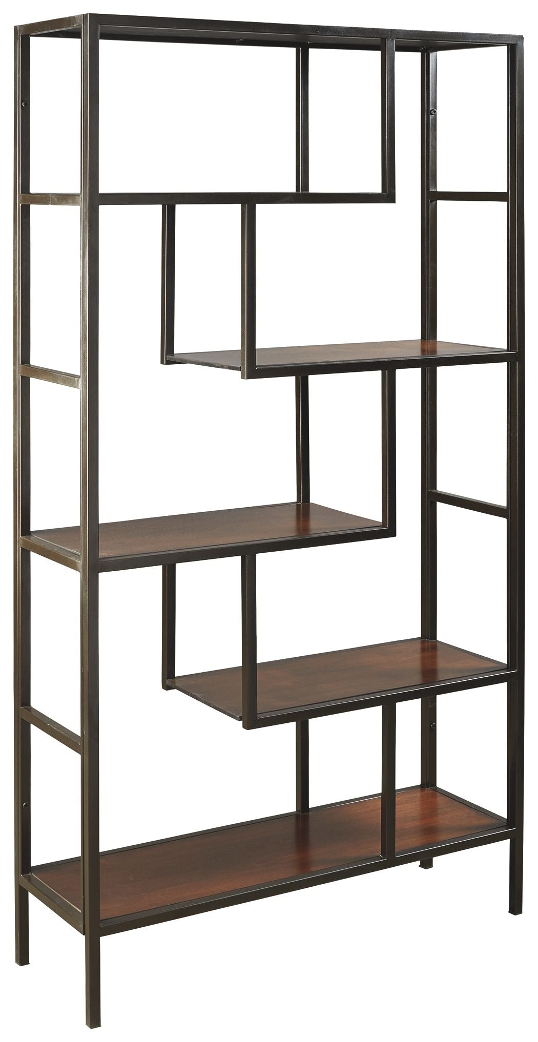 Frankwell - Bookcase Dark Brown Wood by Signature Design by Ashley® | Bel Furniture
