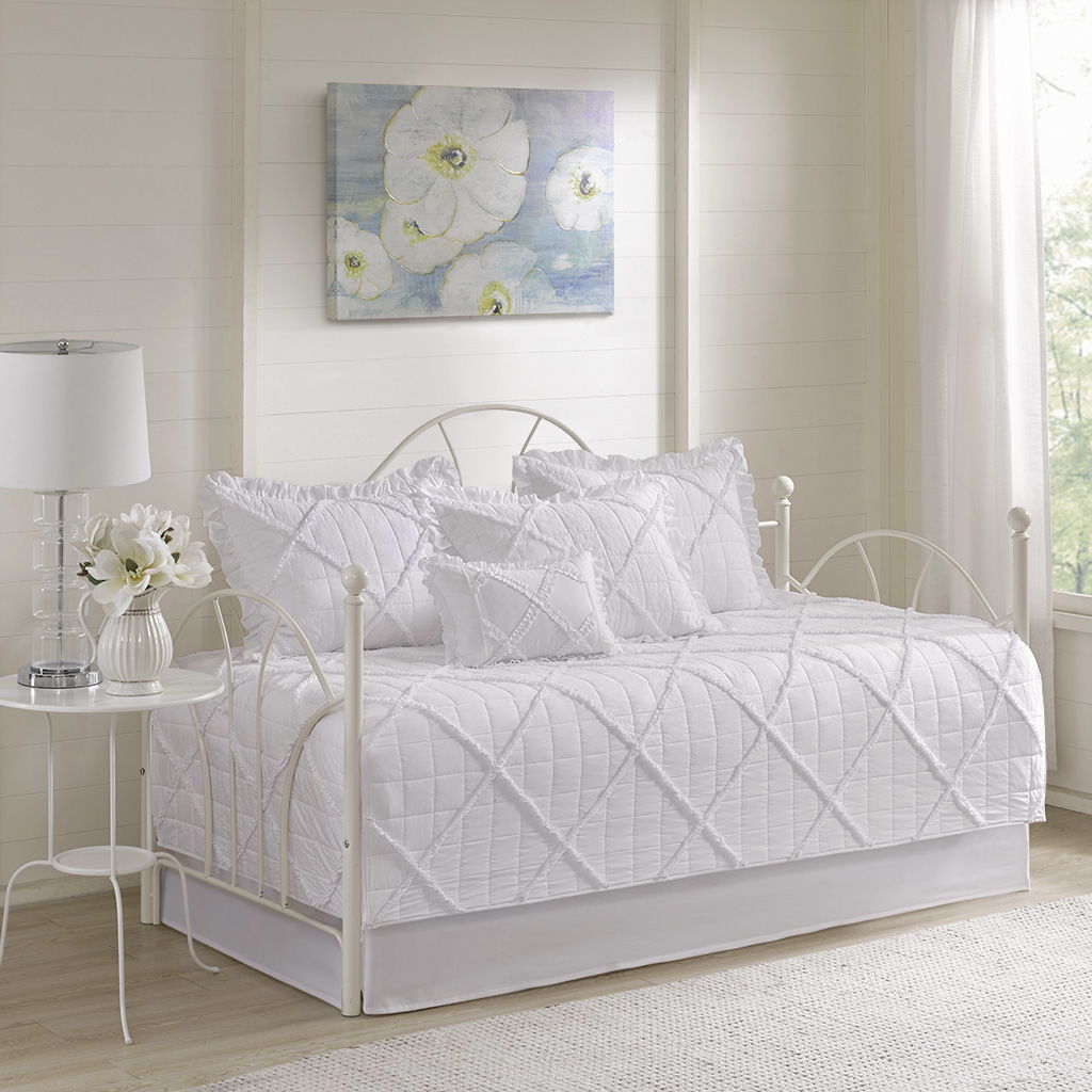 Rosie - Twin Reversible Daybed Cover (Set of 6) - White