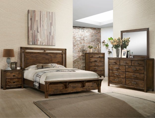 CURTIS 6 PIECE BEDROOM SET - KING/QUEEN by Crown Mark | Bel Furniture