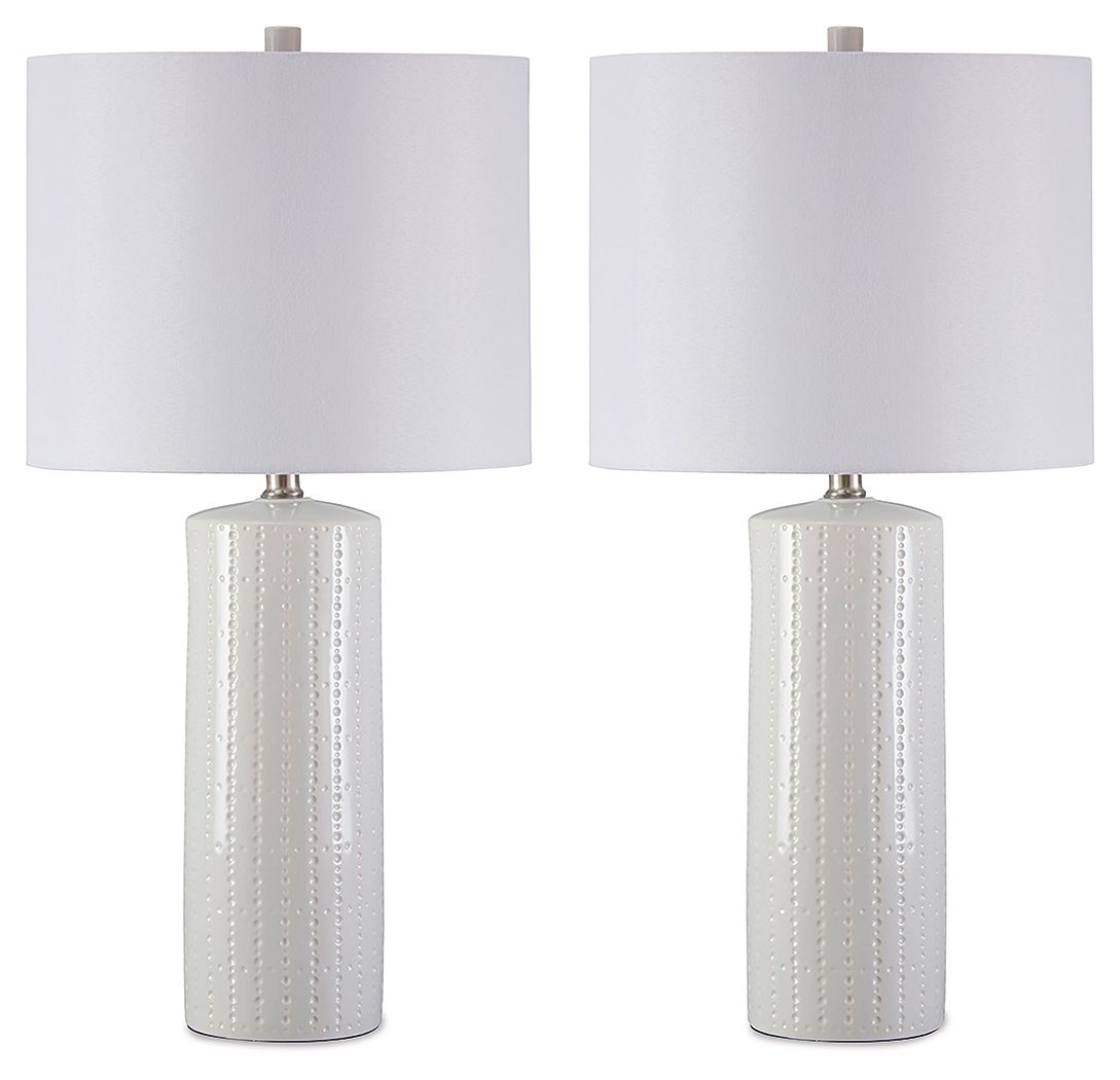 Steuben - Table Lamp White 2 Pieces by Signature Design by Ashley® | Bel Furniture