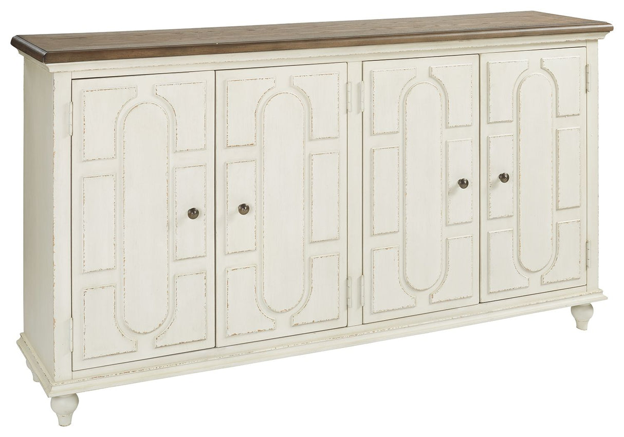 Roranville - Antique White - Accent Cabinet by Signature Design by Ashley® | Bel Furniture