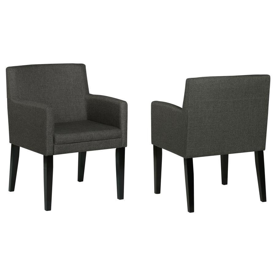 Catherine - Upholstered Dining Arm Chair (Set of 2) - Gray by Coaster Fine Furniture | Bel Furniture