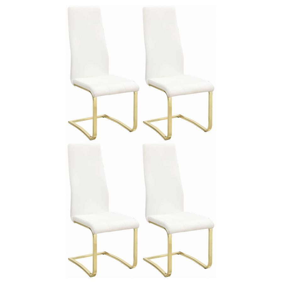 Montclair - Upholstered Dining Side Chair (Set of 4) - White by CoasterEssence | Bel Furniture