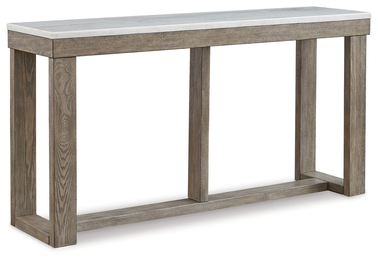 Loyaska - Brown / Ivory - Sofa Table by Signature Design by Ashley® | Bel Furniture