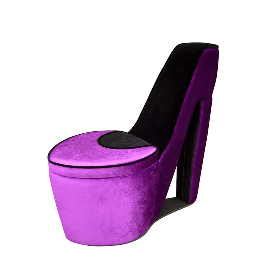 Faux Suede Side Chair 32" - Purple