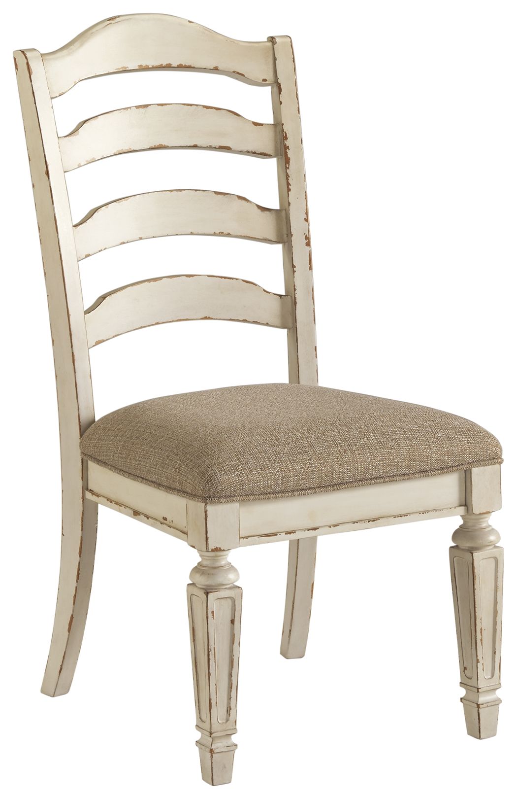 Realyn - Chipped White - Dining UPH Side Chair (Set of 2) - Ladderback by Signature Design by Ashley® | Bel Furniture