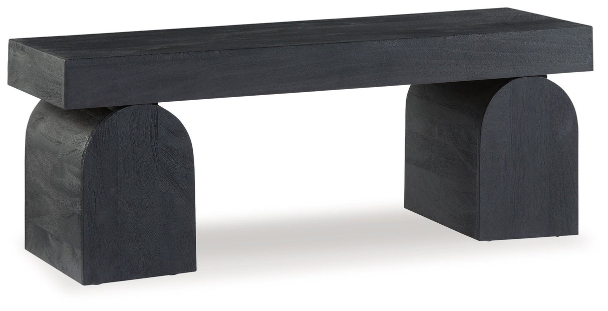 HoLGrove - Black - Accent Bench by Signature Design by Ashley® | Bel Furniture